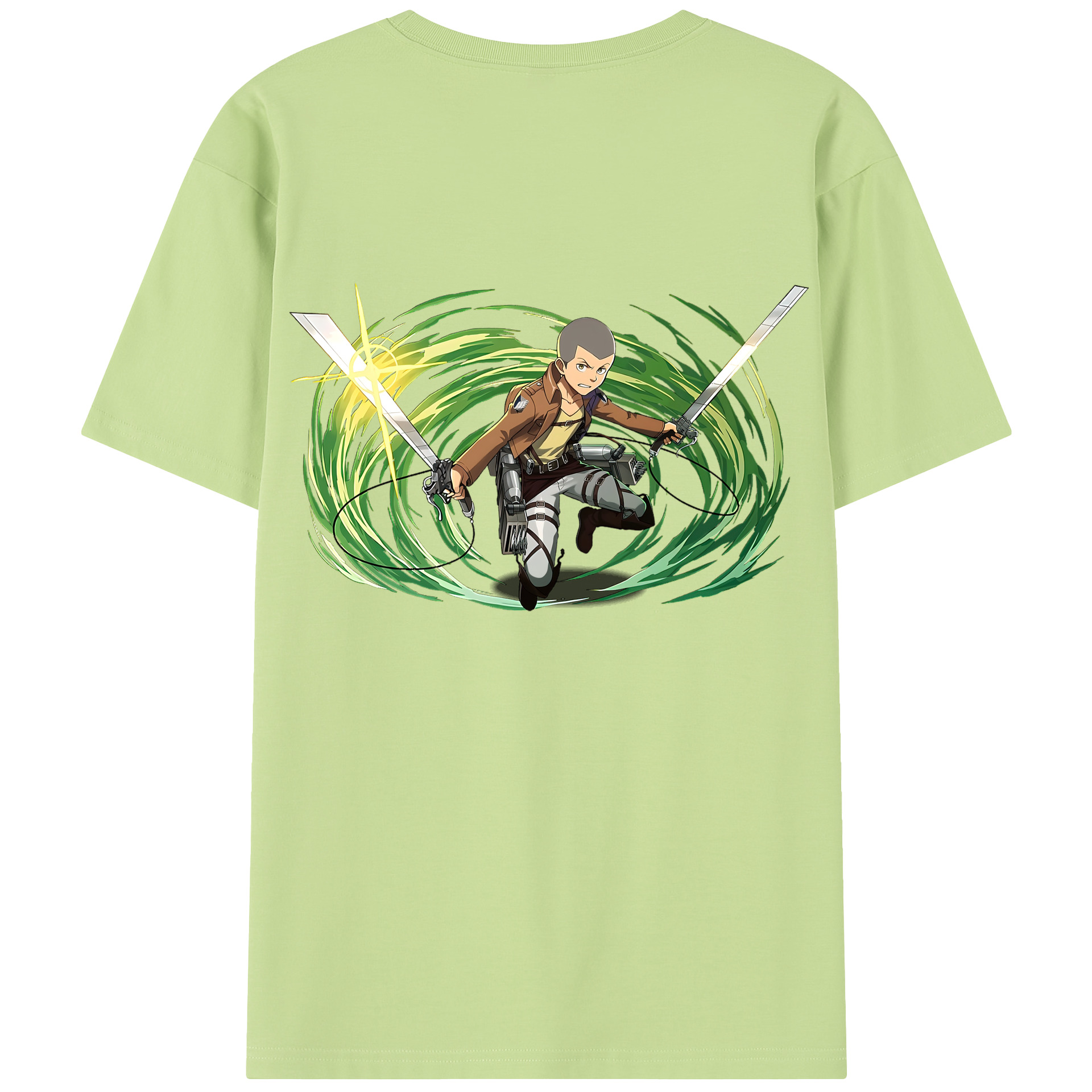 （画像用） 進撃の巨人 コニー·スプリンガー Attack on Titan Connie Springer 綿100％半袖Tシャツ（背面プリント）